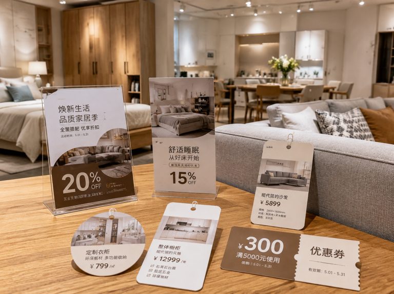 唐县家具门店单页海报与吊牌